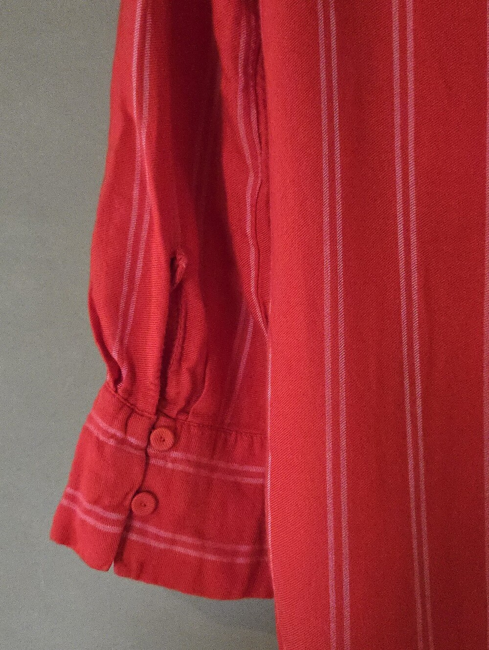 Mango Suit | Red Striped Oversized V-Neck Blouse, Size XS - Picture 6 of 8